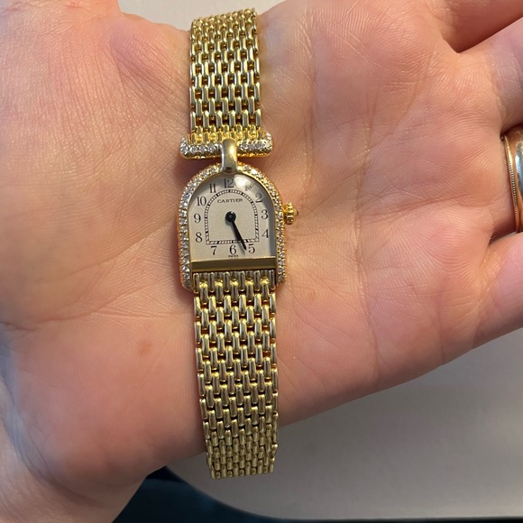 Cartier 18k Gold Calandre Watch - Picture 4 of 7